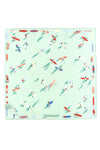 the longchamp en attendant la vague scarf is made of pure silk twill