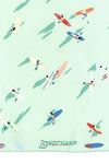 the longchamp en attendant la vague scarf is made of pure silk twill