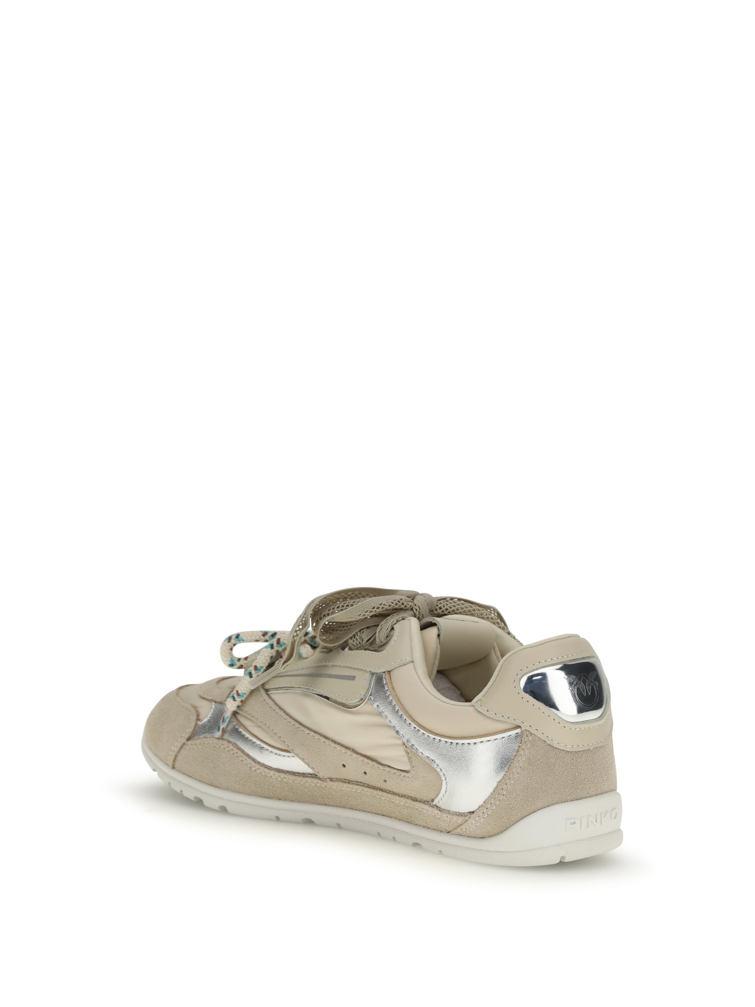 PINKO 36 yulia sneakers in suede with nylon inserts