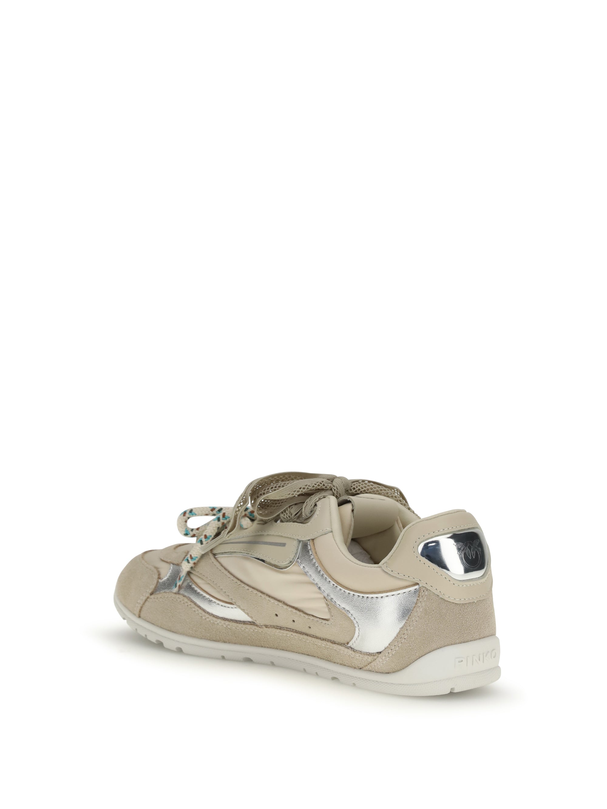 PINKO 36 yulia sneakers in suede with nylon inserts