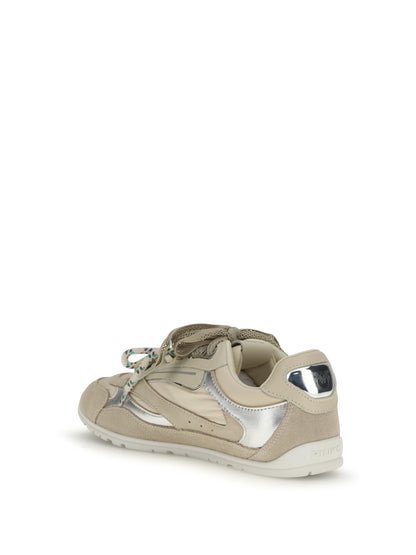 PINKO 36 yulia sneakers in suede with nylon inserts