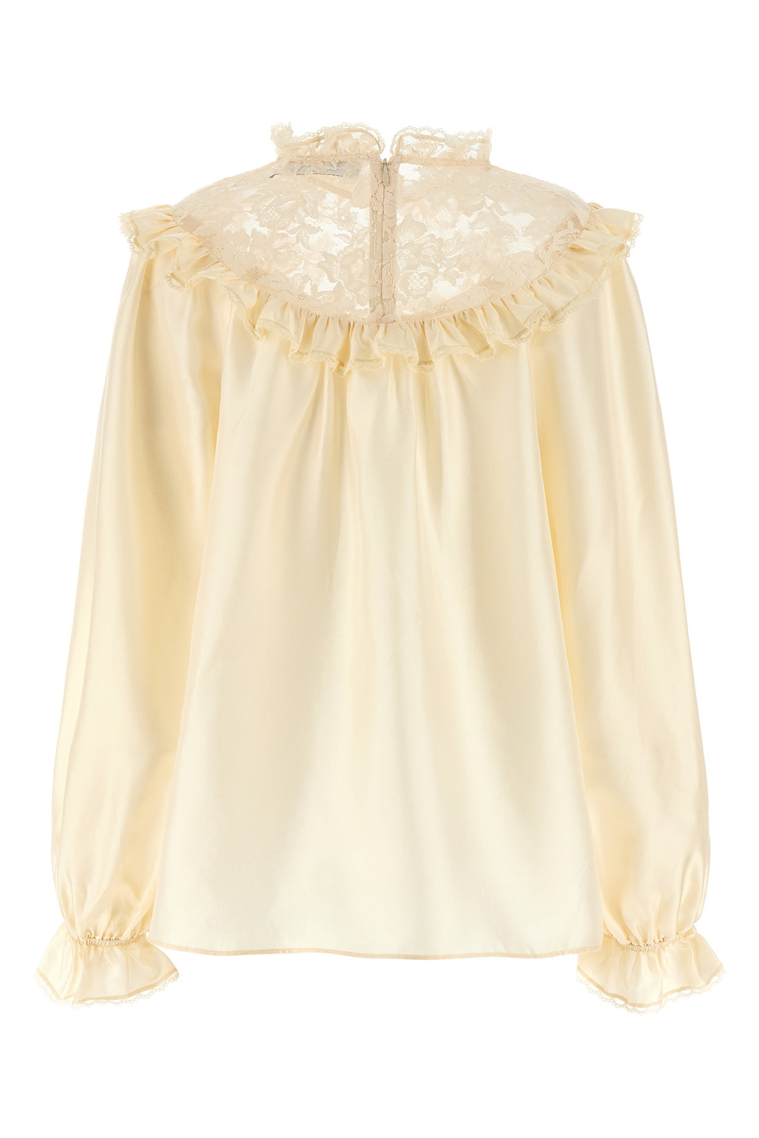 ZIMMERMANN 3 lace billow silk blouse