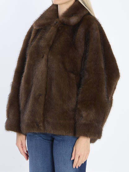 VALENTINI 40 eco-fur jacket