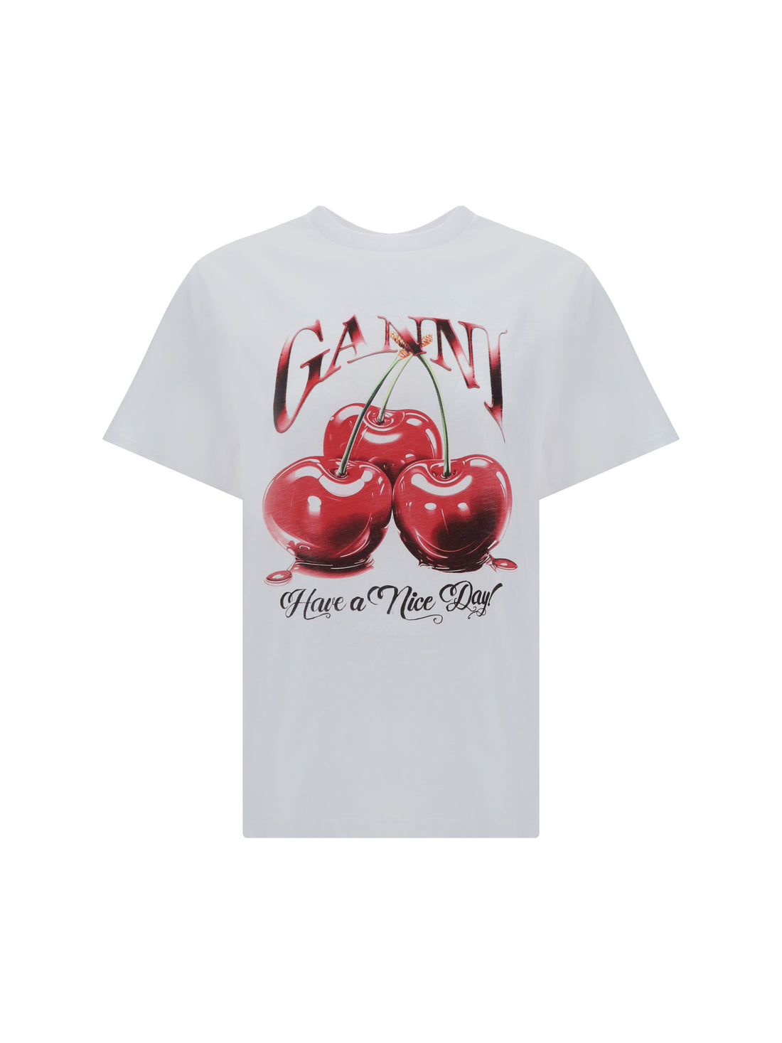 GANNI L cherry relaxed t-shirt