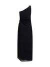 lumière one-shoulder dress with spiral detail