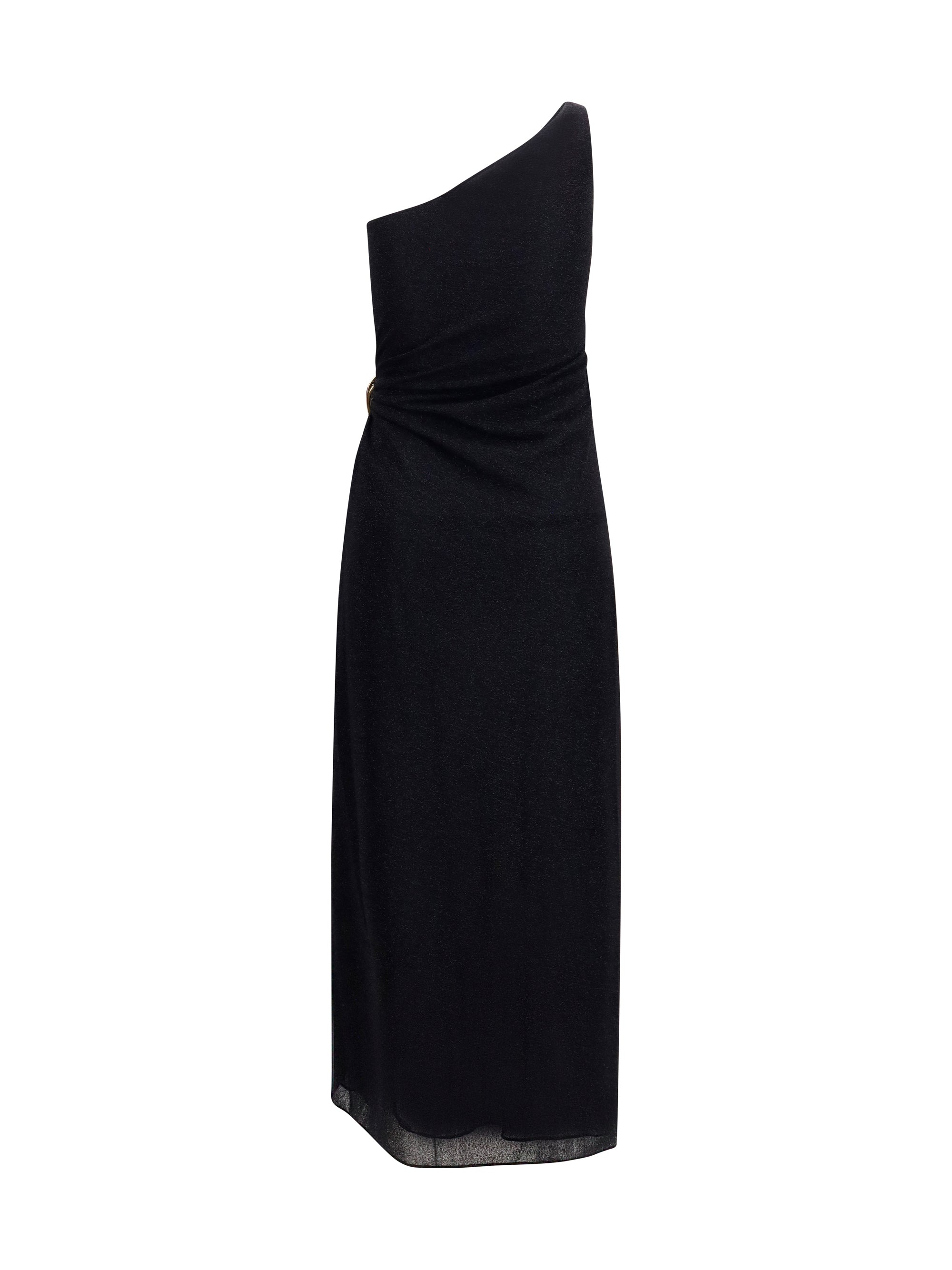 lumière one-shoulder dress with spiral detail