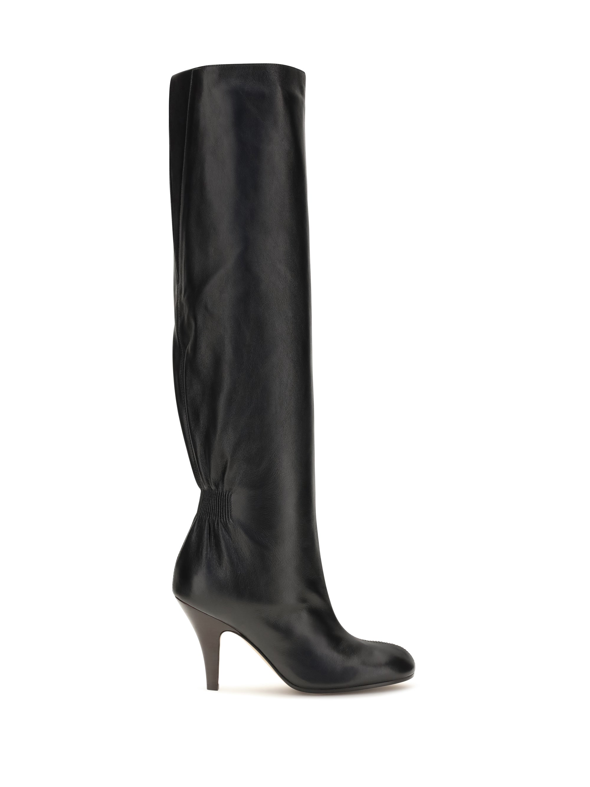 leather high boots