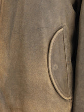 GOLDEN GOOSE L brown leather jacket with zip closure