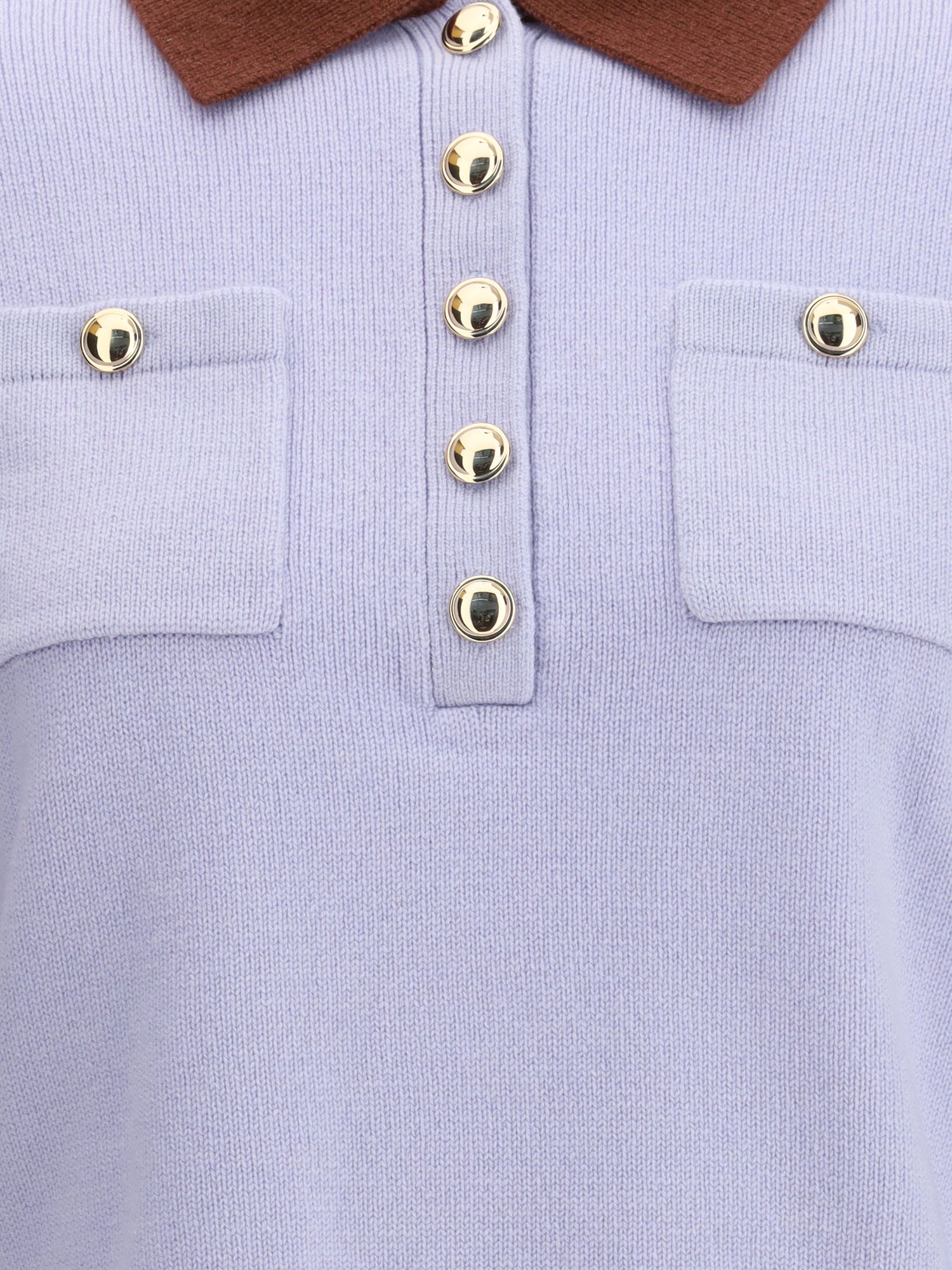 SELF-PORTRAIT XS contrast collar sweater 