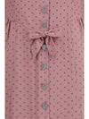 polka dot midi dress with ruffles
