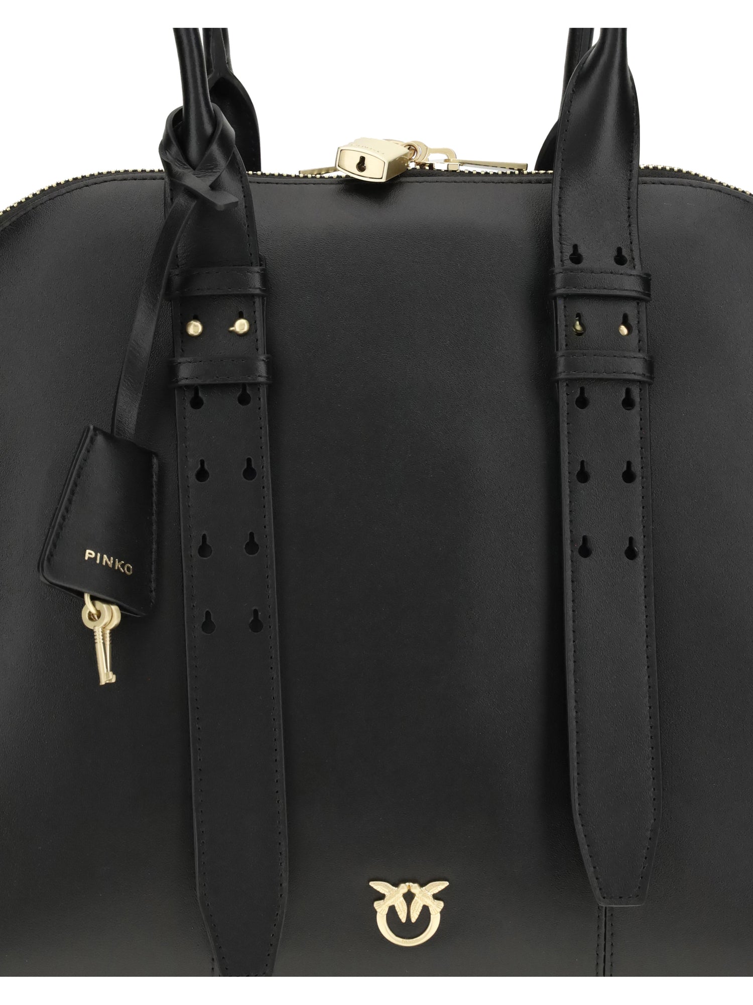 PINKO OS escape bag maxi leather bowling bag
