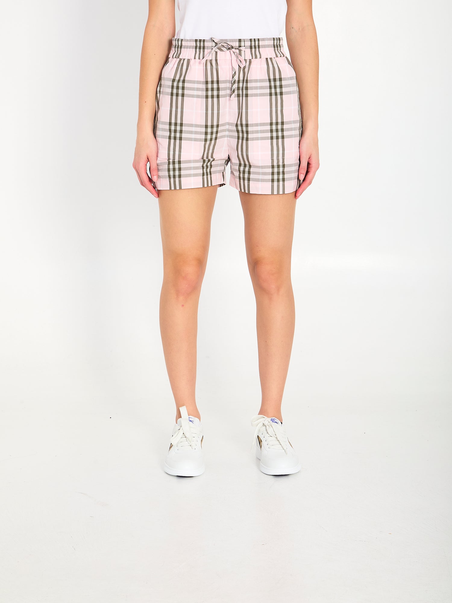 BURBERRY 10 cotton check shorts