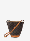 small bucket bag in miel triomphe canvas