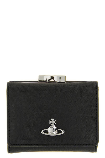 the vivienne westwood small frame tri-fold wallet stands out for its compact s