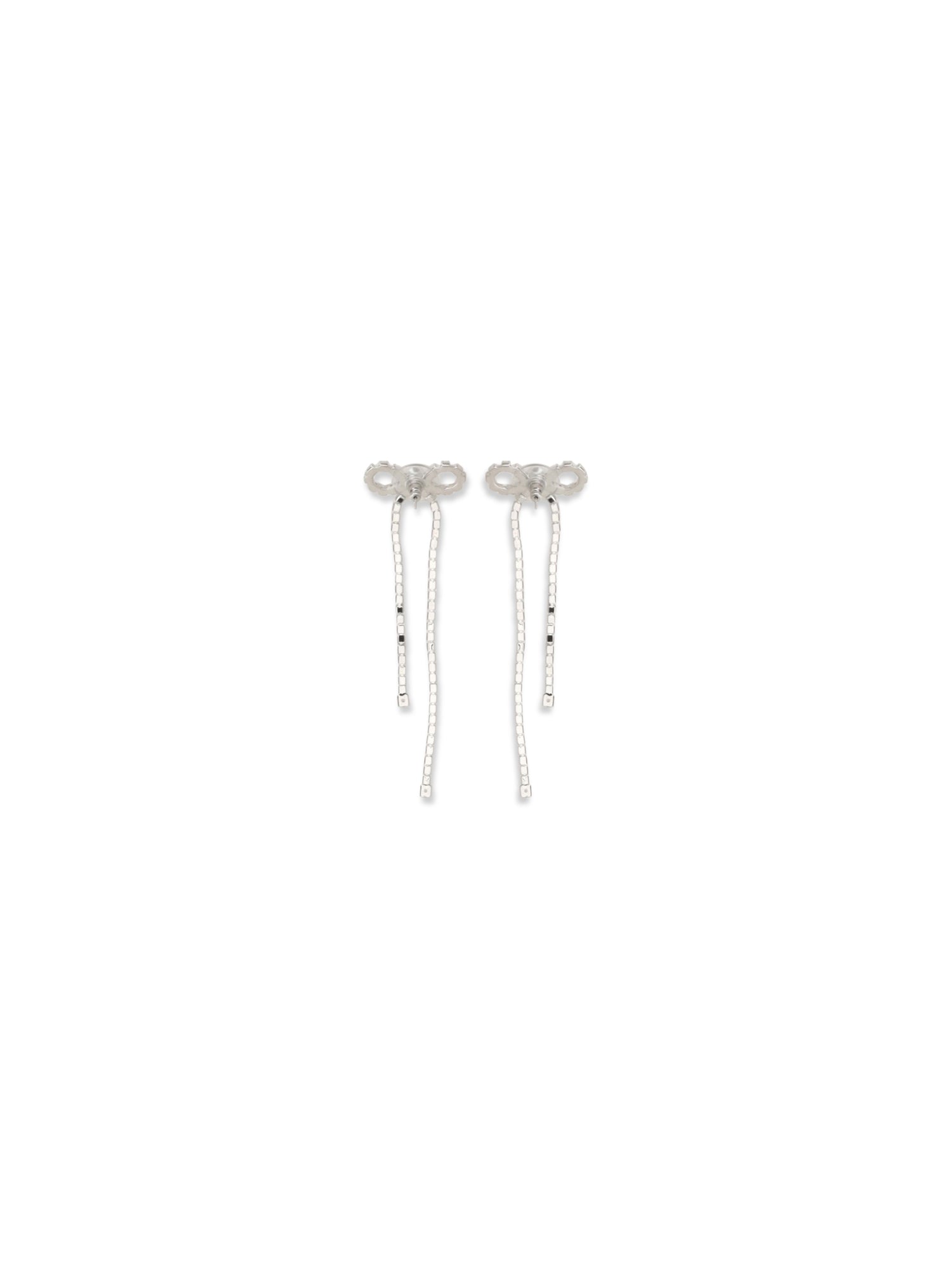 SELF-PORTRAIT OS crystal drop bow earrings
