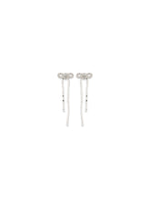 SELF-PORTRAIT OS crystal drop bow earrings