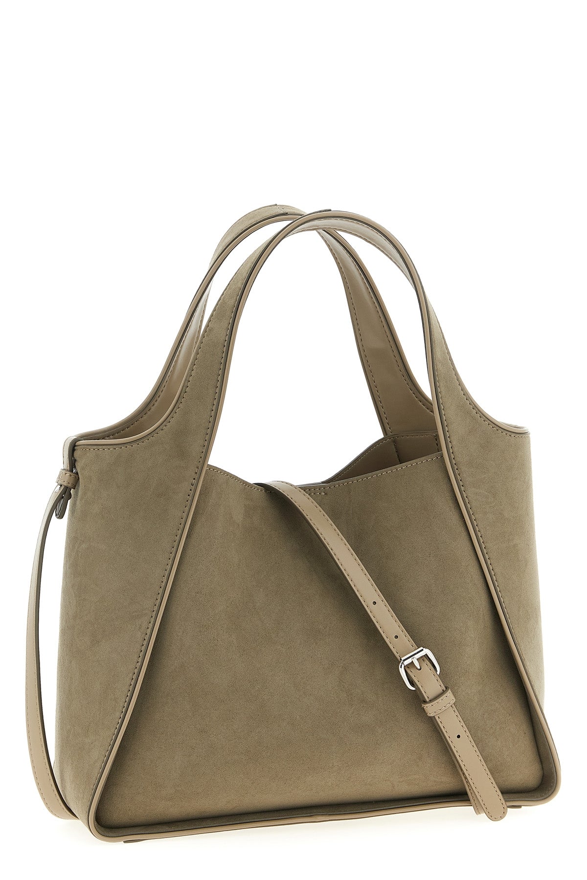 stella logo crossbody bag in alter suede