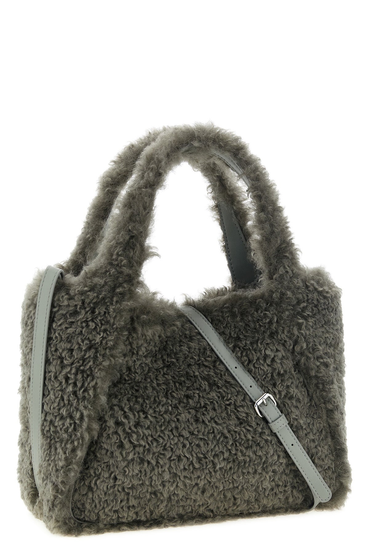 the stella mccartney tote bag redefines everyday volumes through a soft teddy-ef