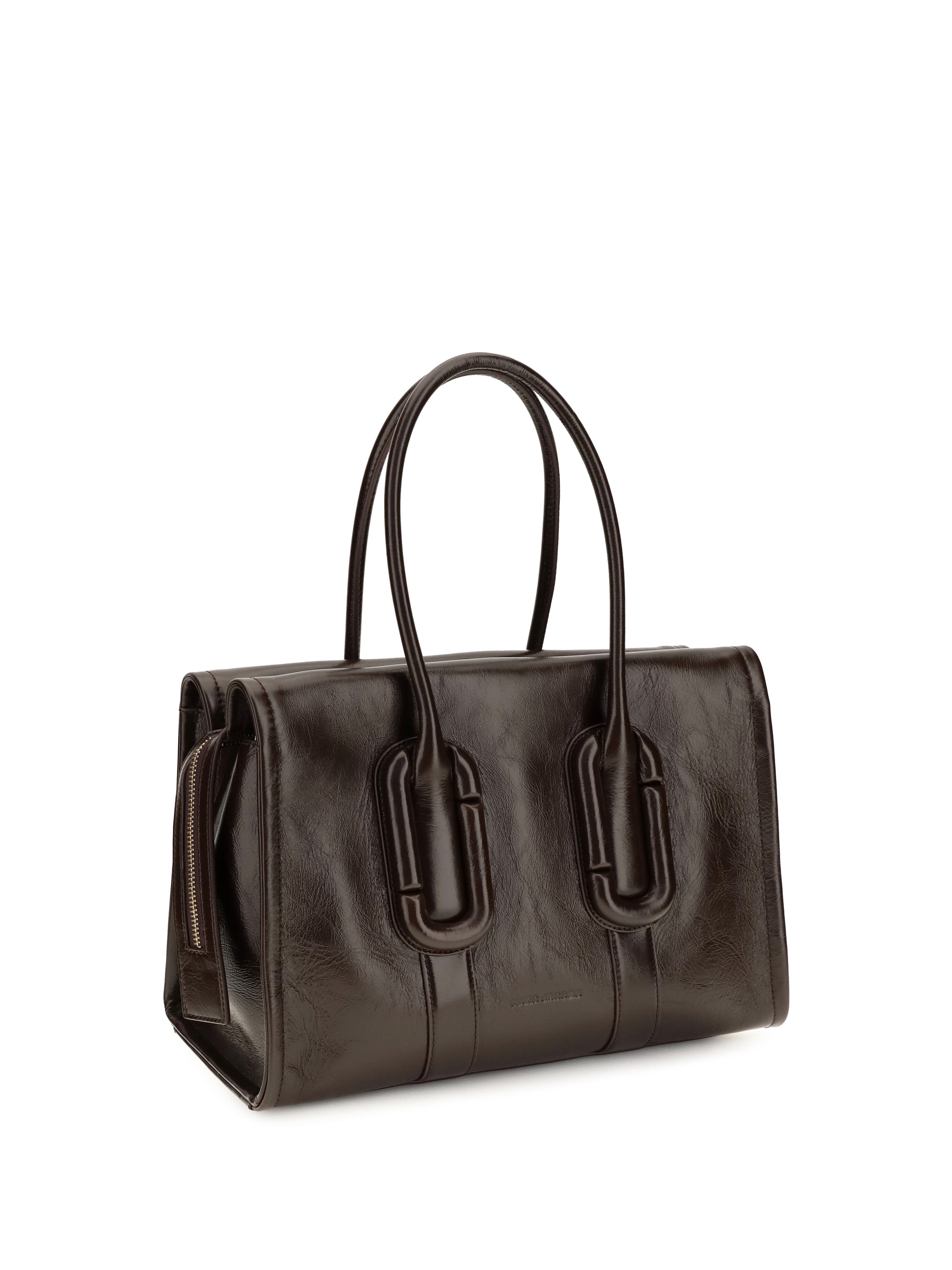 babe city tote leather handbag