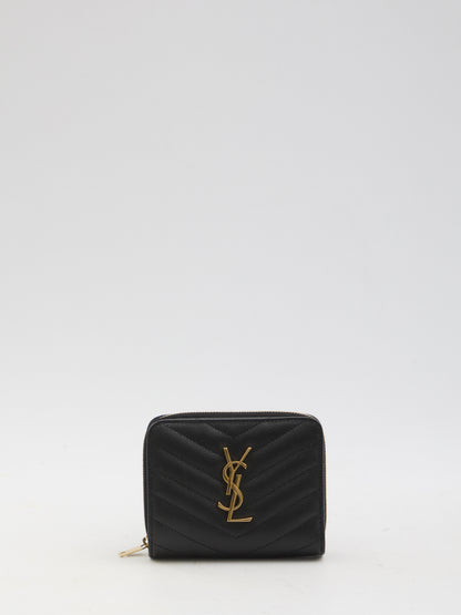 SAINT LAURENT OS cassandre matelassé compact wallet