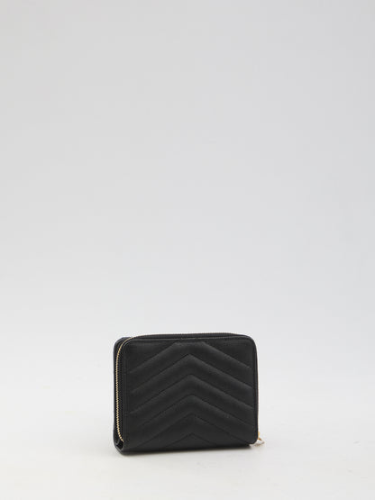 SAINT LAURENT OS cassandre matelassé compact wallet