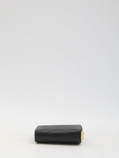 SAINT LAURENT OS cassandre matelassé compact wallet