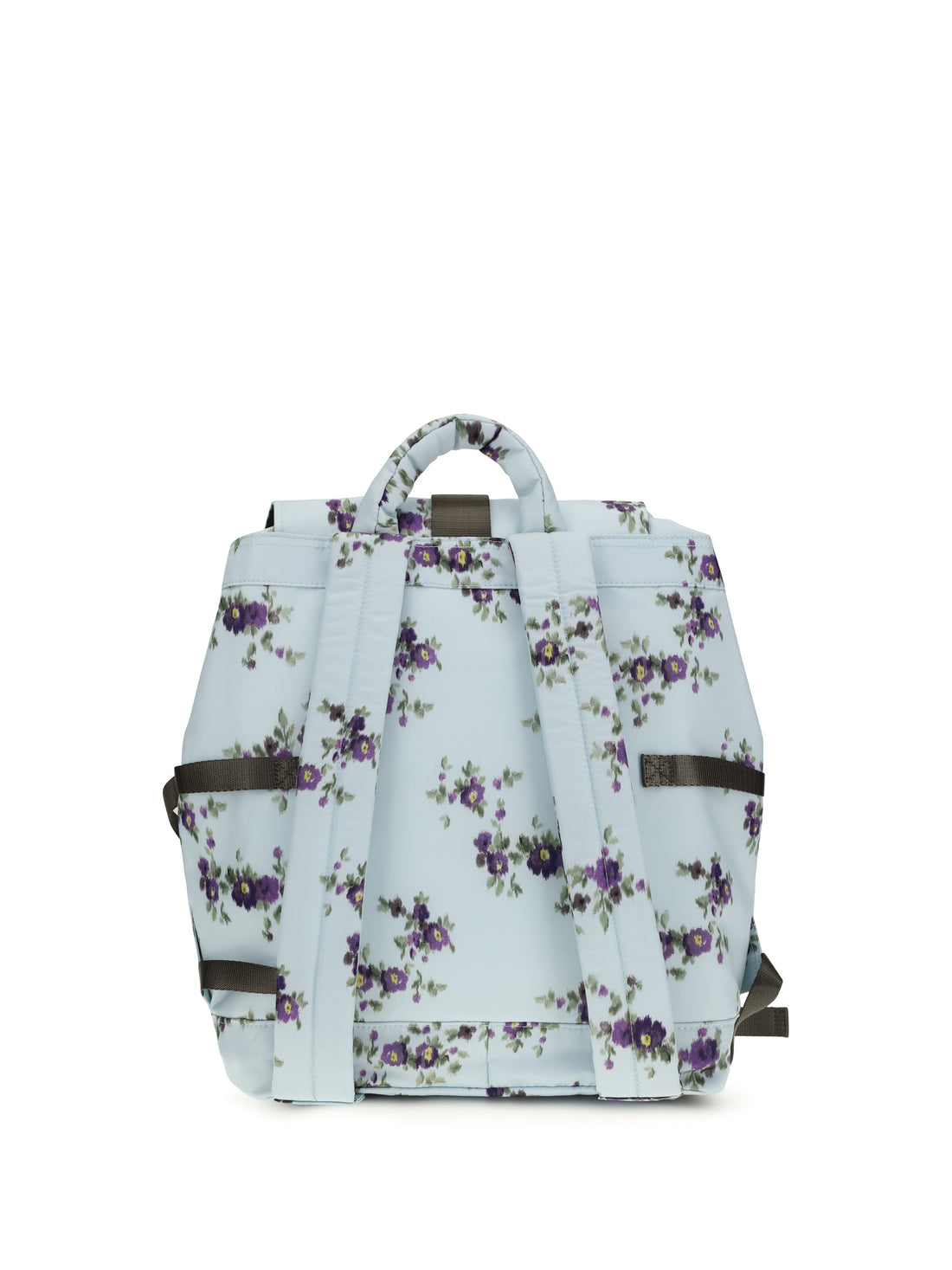 GANNI OS re-tech nylon backpack with floral pattern