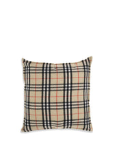 BURBERRY OS cushion crafted from a luxurious blend of wool and cashmere features the iconic burberry check