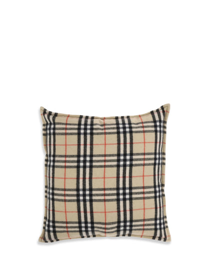 BURBERRY OS cushion crafted from a luxurious blend of wool and cashmere features the iconic burberry check