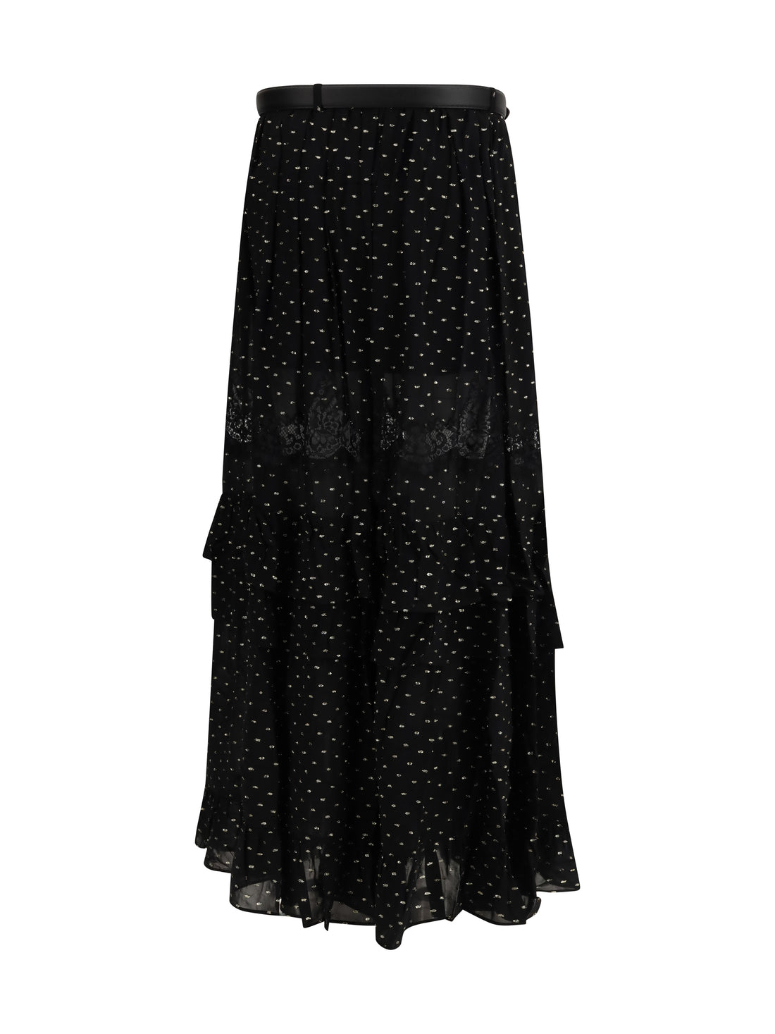SELF-PORTRAIT 8 chiffon lace maxi skirt
