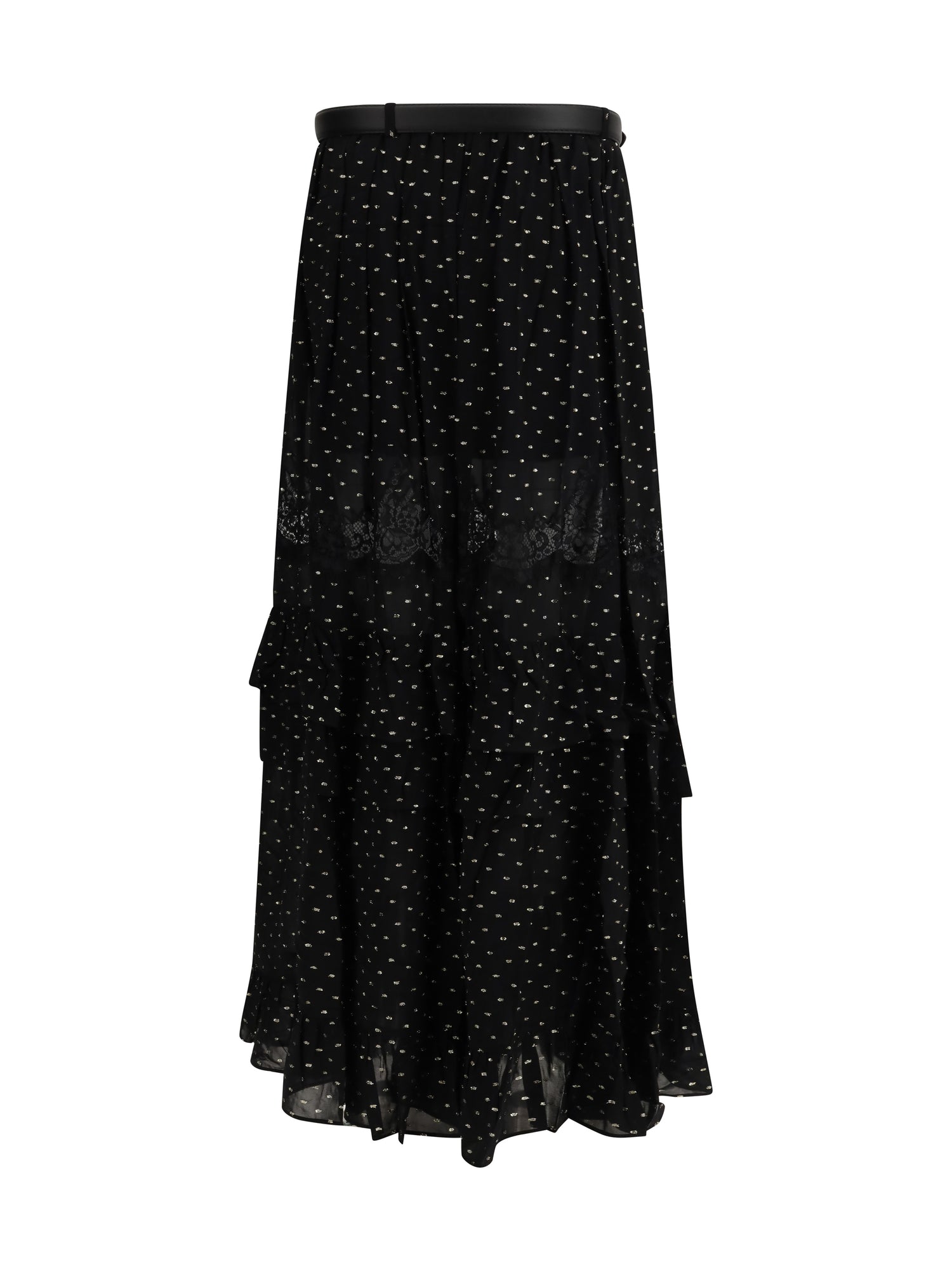 SELF-PORTRAIT 8 chiffon lace maxi skirt