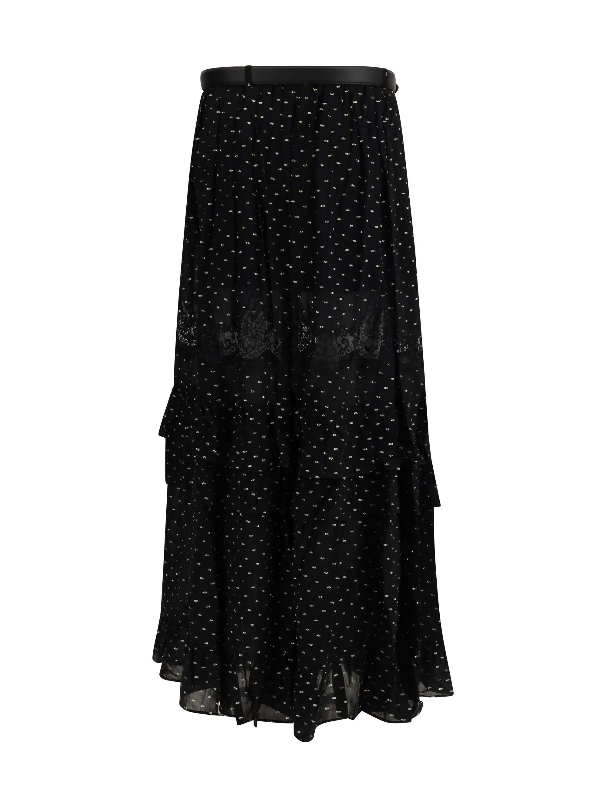SELF-PORTRAIT 8 chiffon lace maxi skirt
