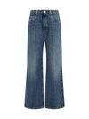 contemporary loose authentic denim pants with monili