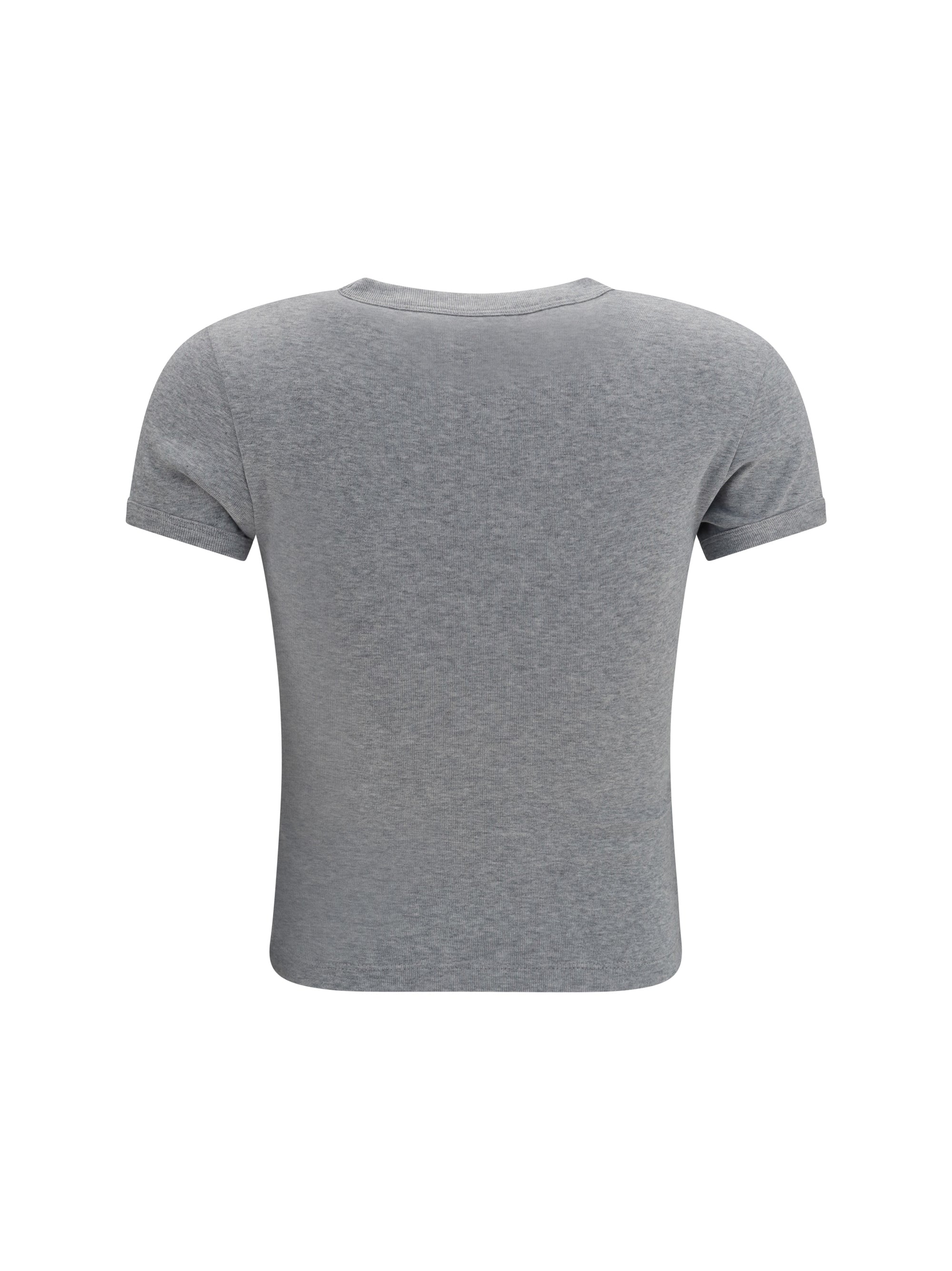 fitted cotton t-shirt with embroidered logo