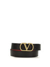 reversible leather belt with the vlogo signature