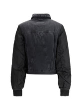 GANNI 36 black rigid denim jacket