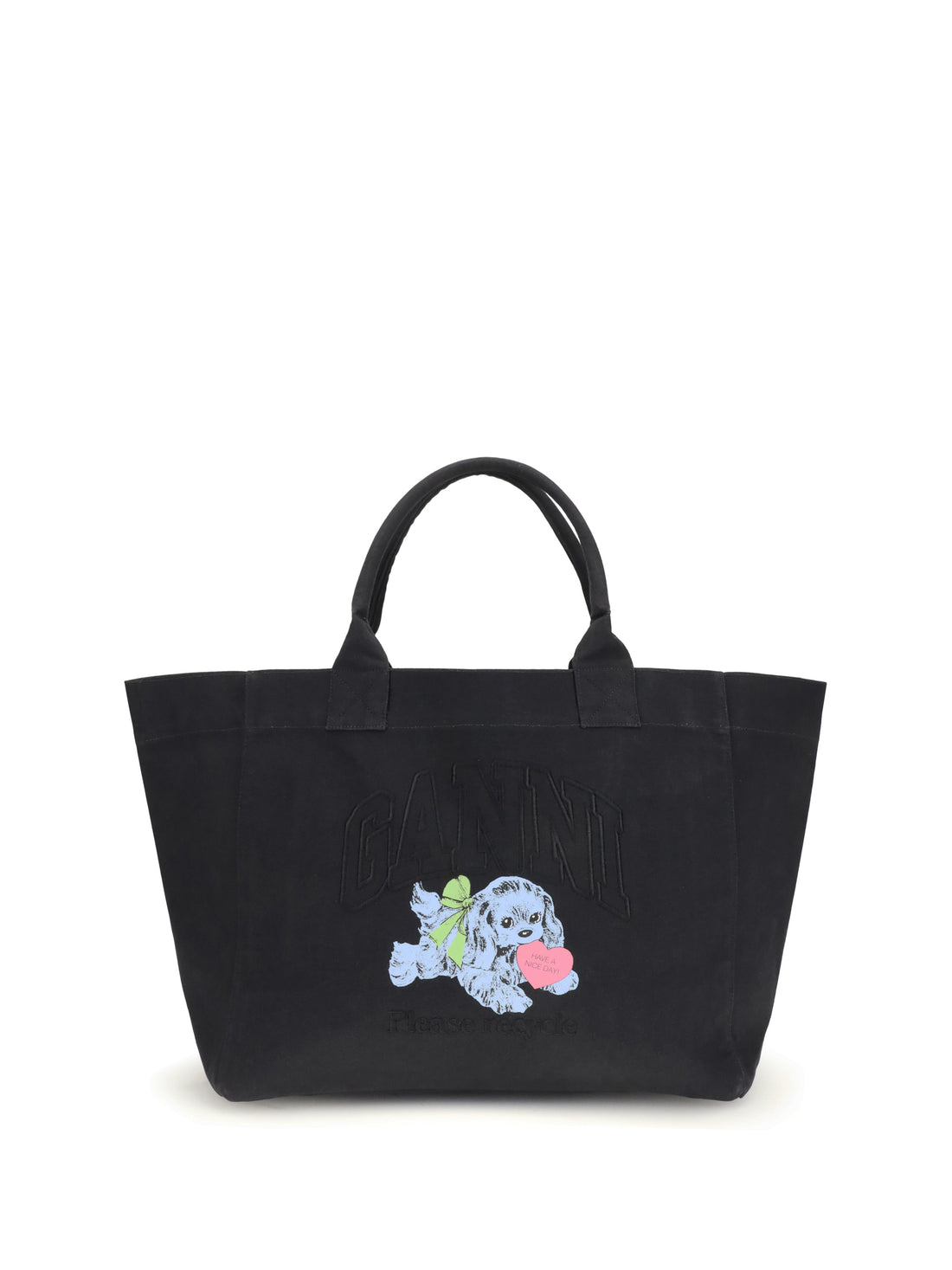 GANNI OS xxl puppy tote bag