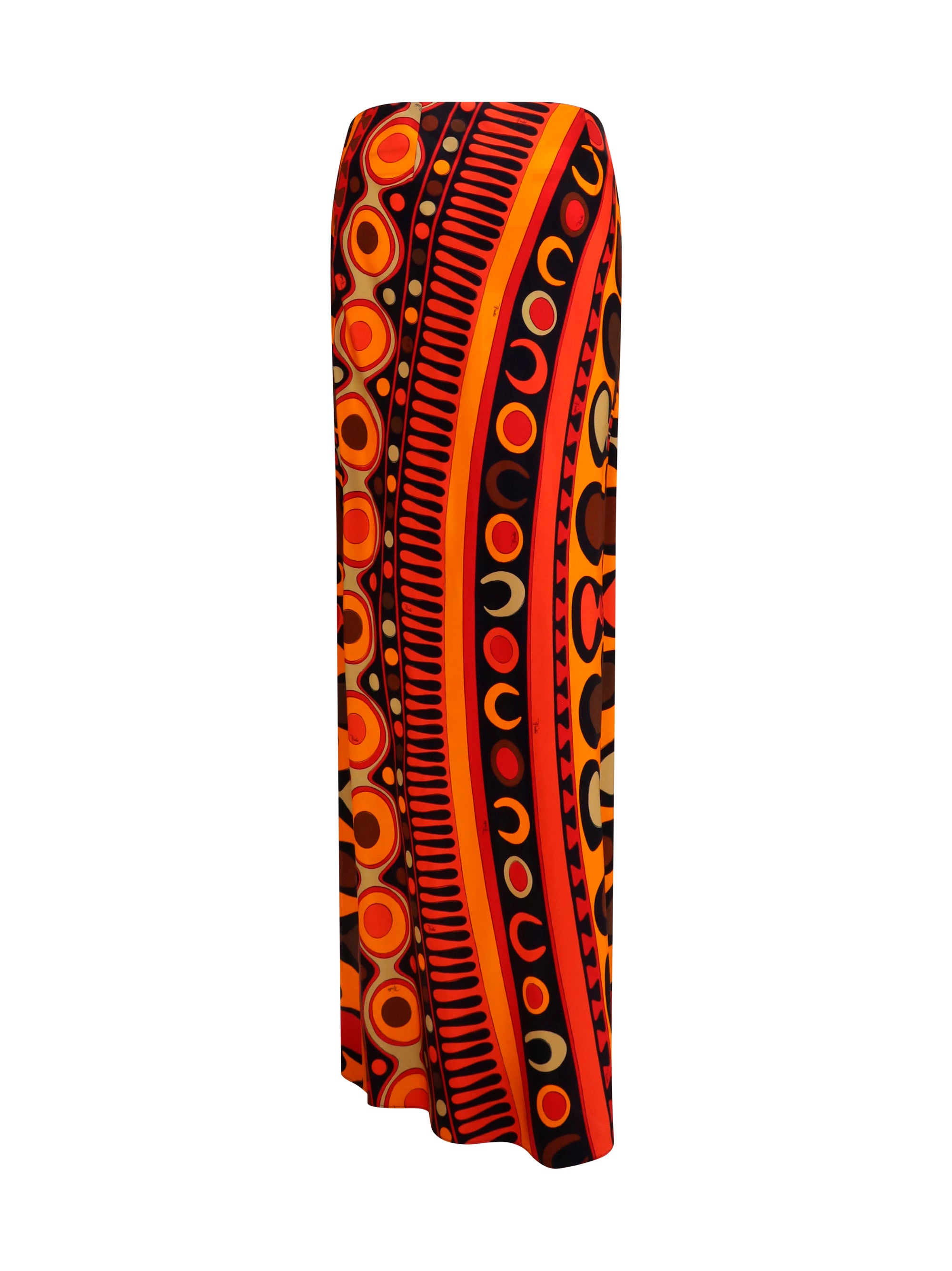 satin skirt with solei print