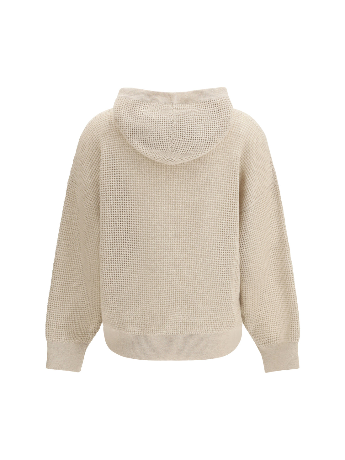 BRUNELLO CUCINELLI M sparkling net cotton hooded sweatshirt