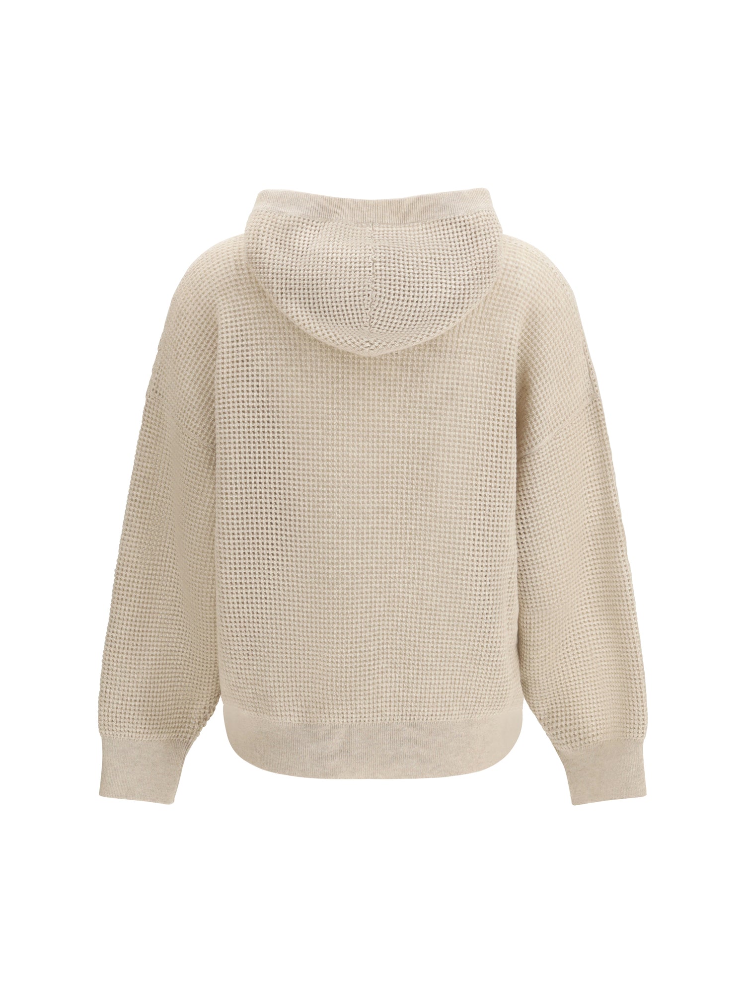 BRUNELLO CUCINELLI M sparkling net cotton hooded sweatshirt