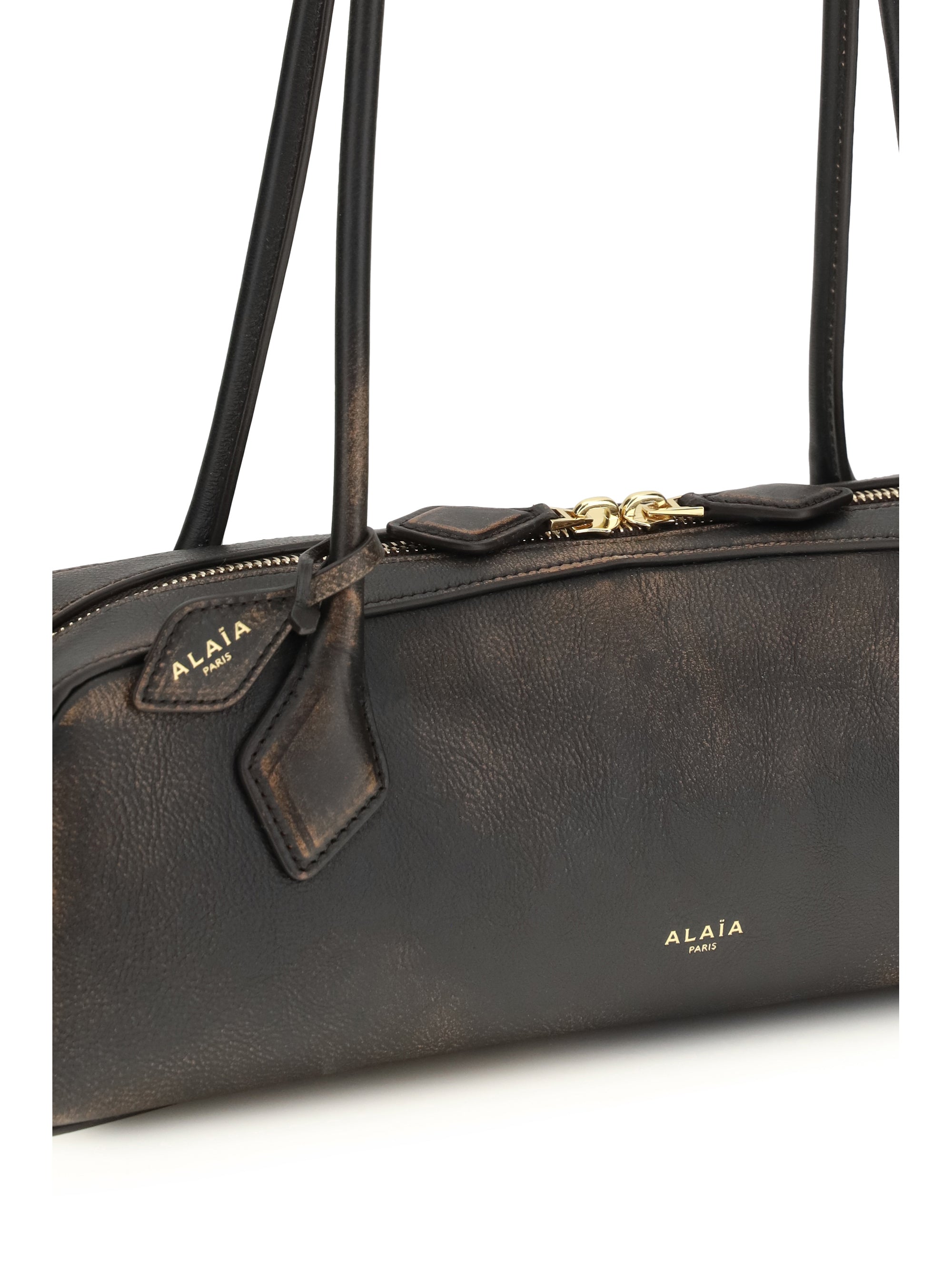 le teckel shoulder bag in aged leather