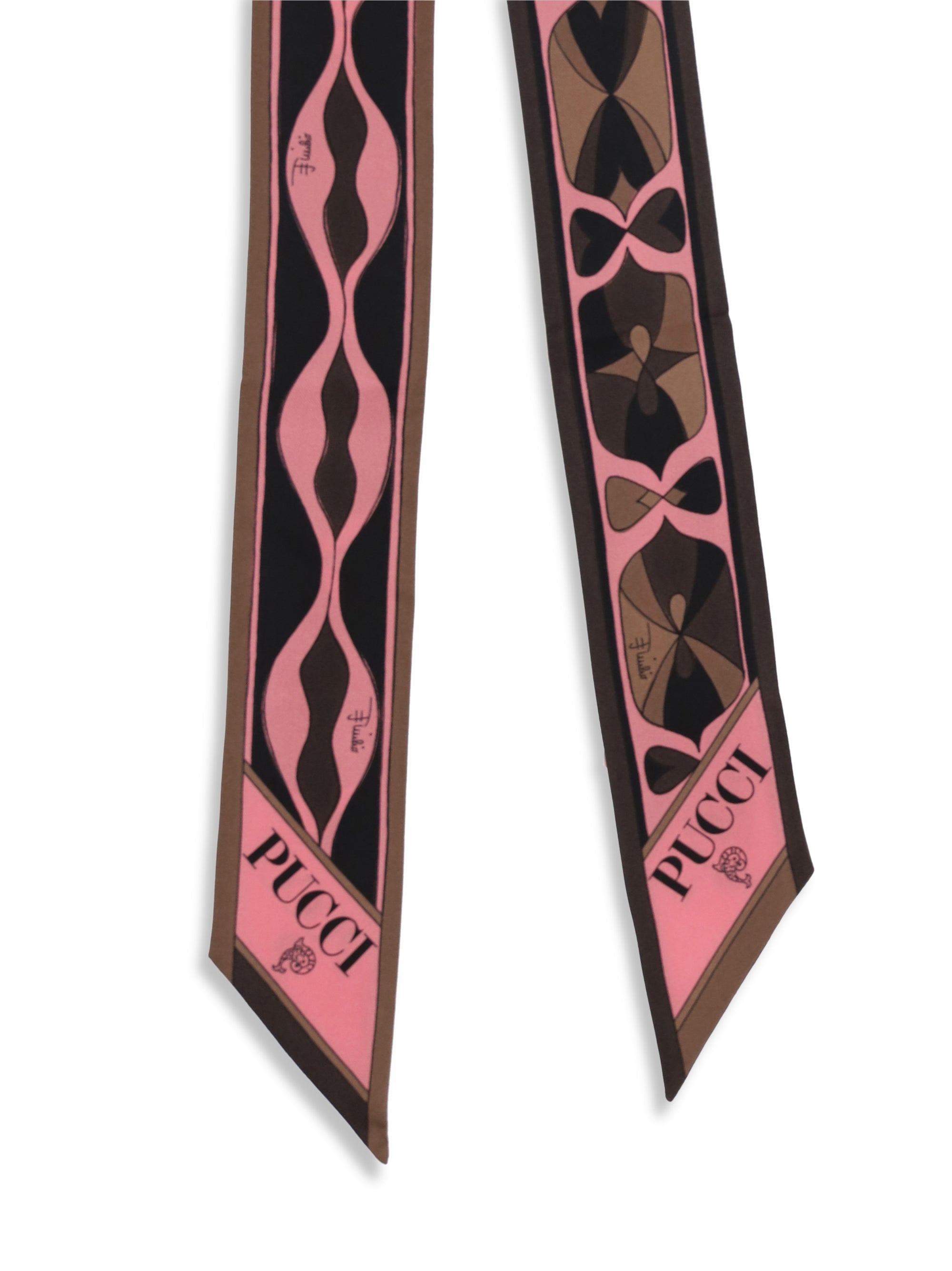 silk twill bandeau scarf with mixed prints