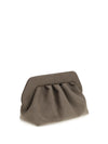 bios suede clutch bag