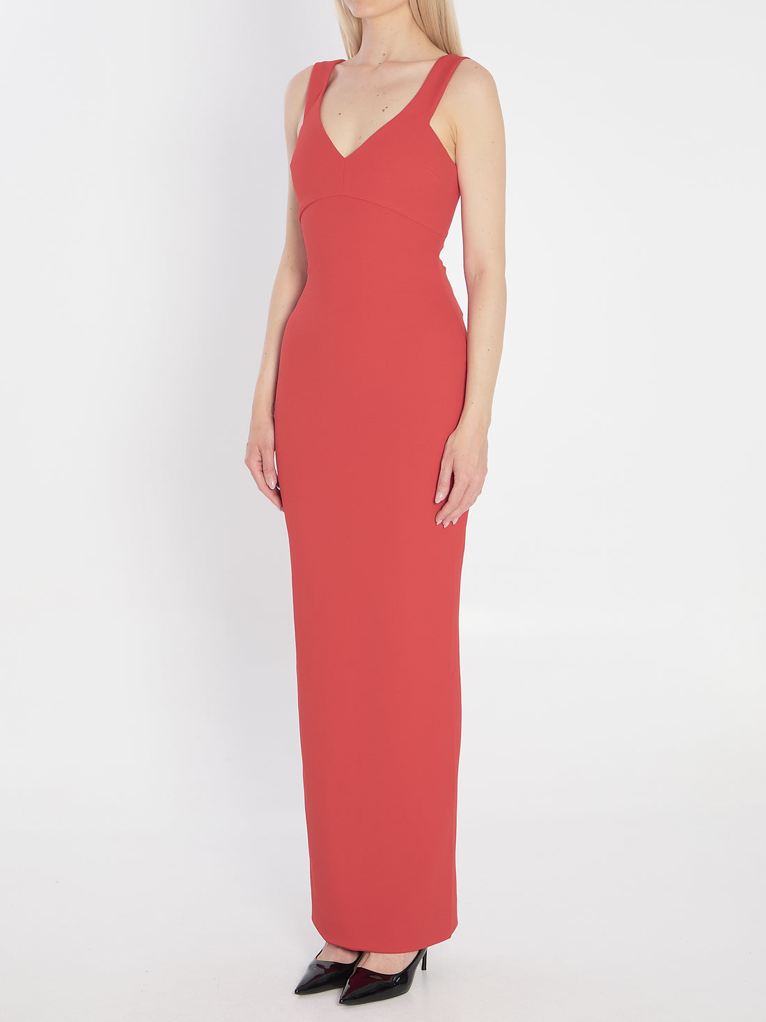 SOLACE LONDON 10 nalani maxi dress in red