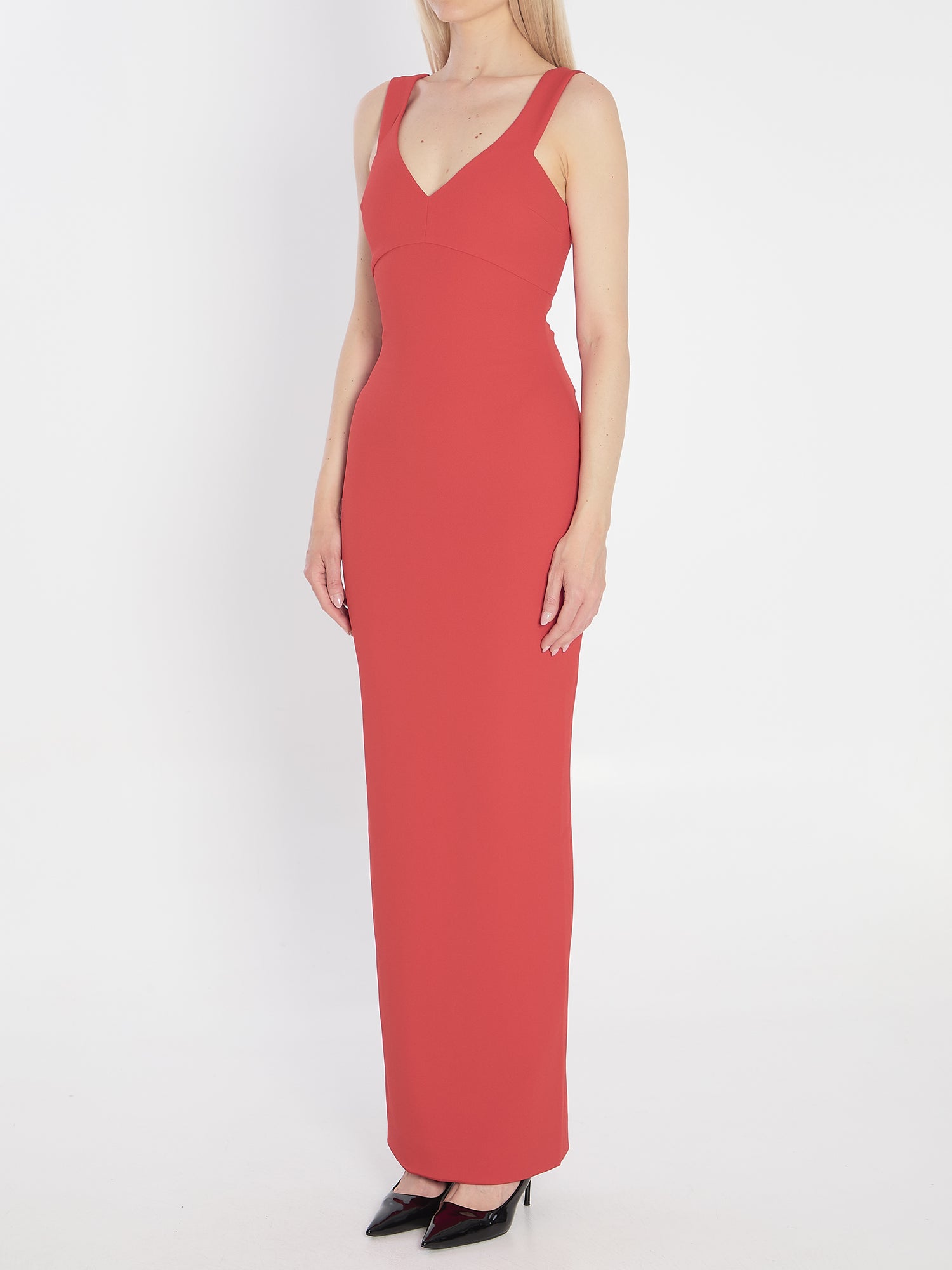 SOLACE LONDON 10 nalani maxi dress in red