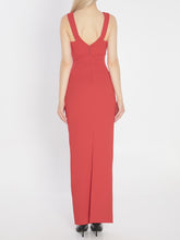 SOLACE LONDON 10 nalani maxi dress in red
