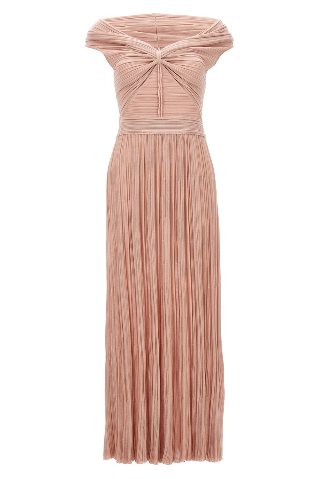 ANTONINO VALENTI 42 ginevra ribbed viscose blend off-the-shoulder dress