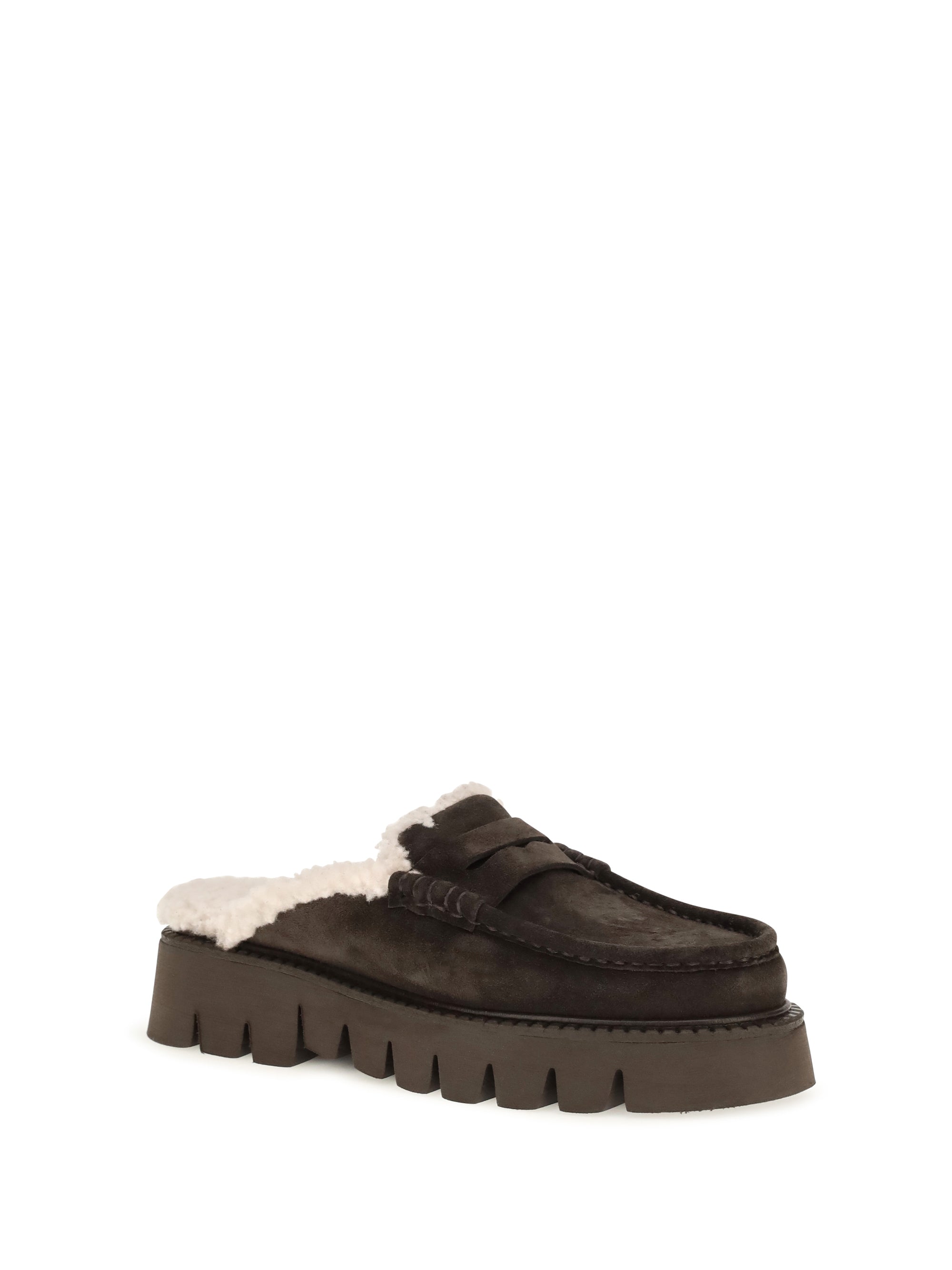 savy shearling mules