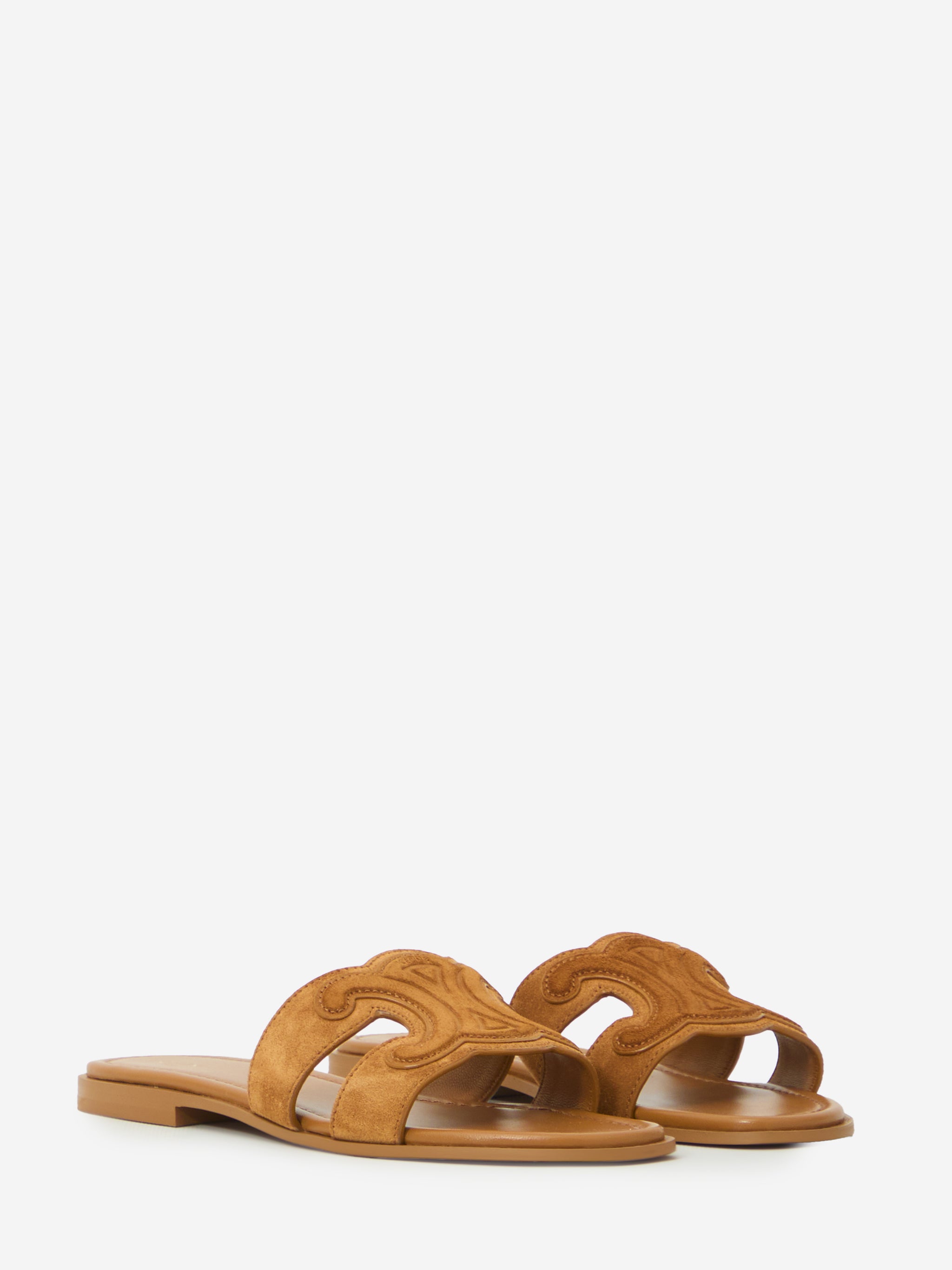 marina mule in suede calfskin
