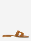 marina mule in suede calfskin